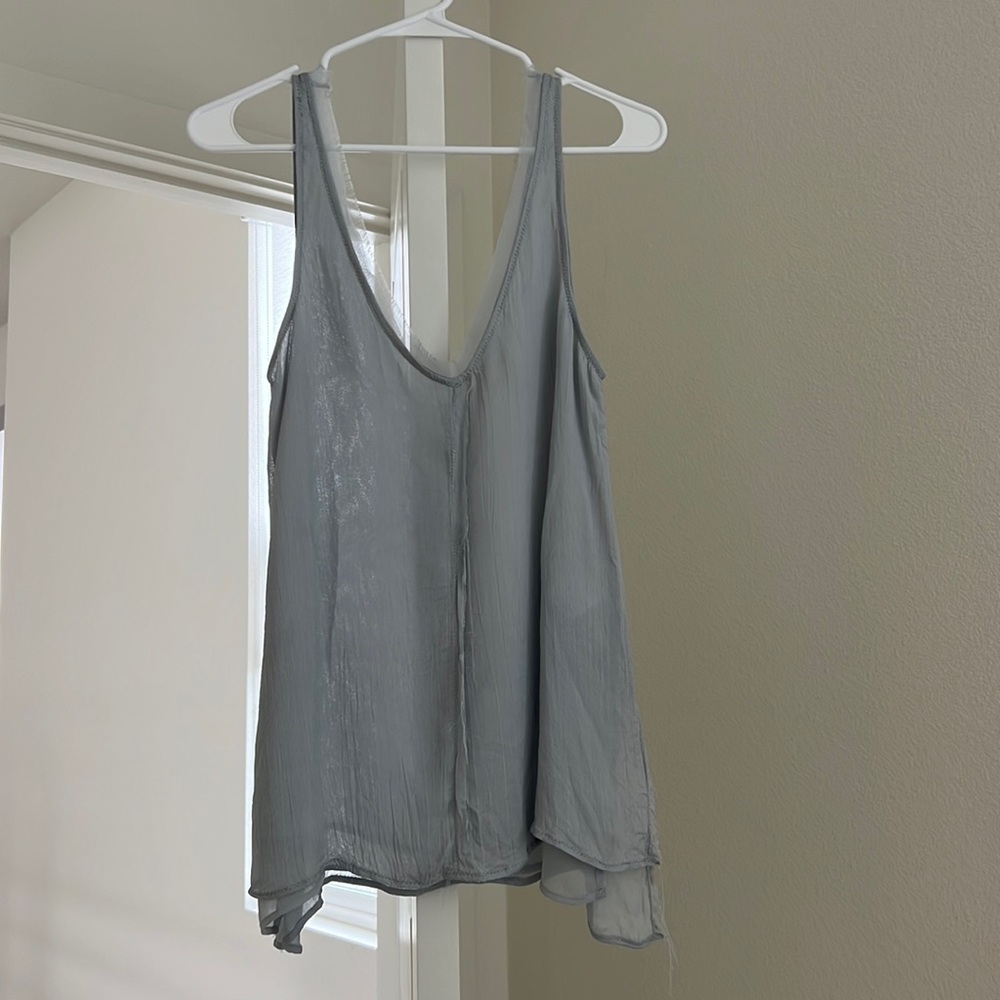 Pin and Needles dust baby blue V tank